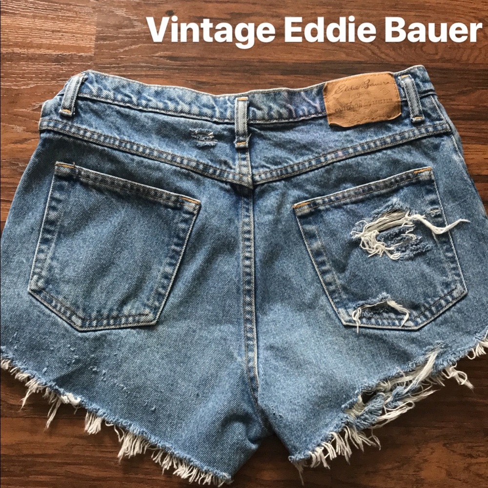 Vintage denim jean shorts/ cut offs/ daisy dukes